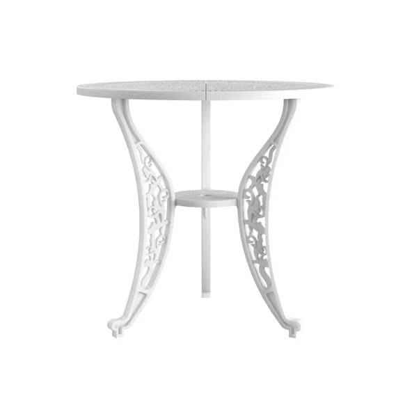 Ferforje görünümlü Istanbul Yuvarlak Masa Ø75 Balkon, Bahçe Masası - 4