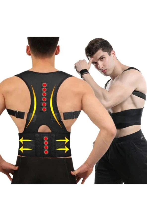 Kamburluk Önleyici Posturex Manyetik Dik Duruş Korsesi Ayarlanabilir Yeni Nesil Dik Durma ürün görseli