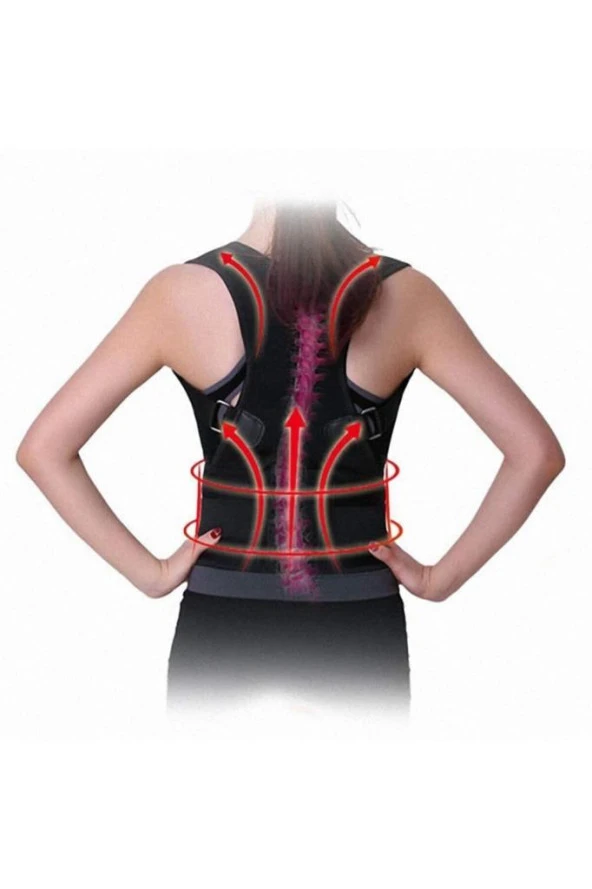 Kamburluk Önleyici Posturex Manyetik Dik Duruş Korsesi Ayarlanabilir Yeni Nesil Dik Durma - Resim 3