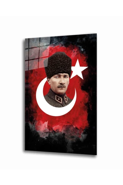 Atatürk Dekoratif ve Modern Cam Tablo Dayanıklı Temperli Cam 4 Mm ürün görseli