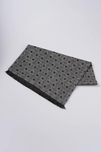 İnce Dokulu Desenli Viskon Şal Kaşkol Atkı - 2