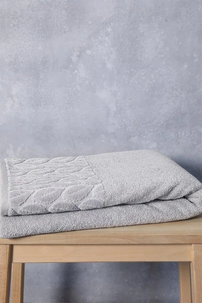 NİVEMESHOME 632 AÇIK GRİ 90X150 HAZAL BANYO HAVLUSU NURPAK - 4