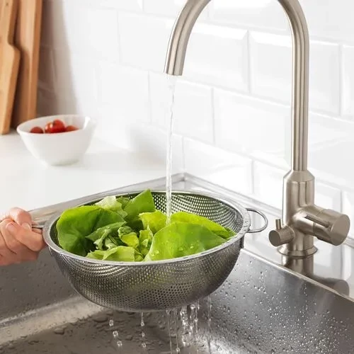 IKEA Idealisk Büyük Boy Paslanmaz Çelik Metal Süzgeç 25 cm - 2
