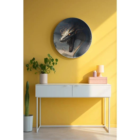 Yuvarlak Sanatsal, Dekoratif Baskı Dekoratif ve Modern Cam Tablo 142 ürün görseli