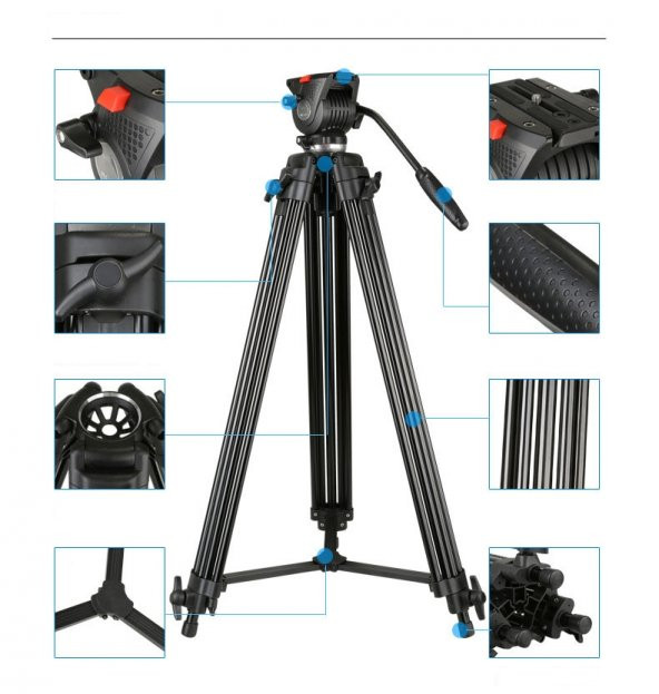Deyatech 777 profesional 180cm Tripod Video Kamera+Dslr Tripod - 5