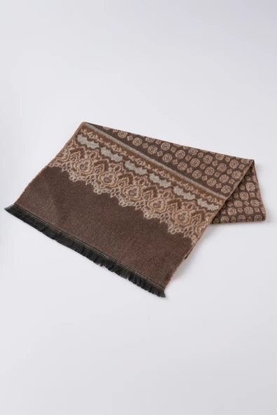 İnce Dokulu Desenli Viskon Şal Kaşkol Atkı - 3