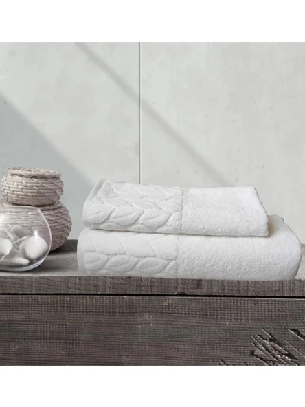 NİVEMESHOME 632 BEYAZ 90X150 HAZAL BANYO HAVLUSU NURPAK - 3