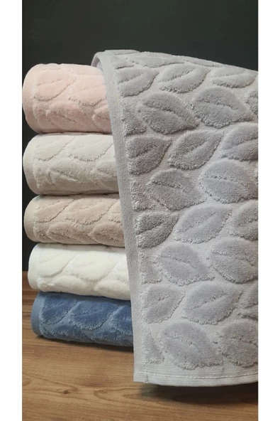 NİVEMESHOME 249 HAZAL BEJ JAKARLI HAVLU NURPAK - 4