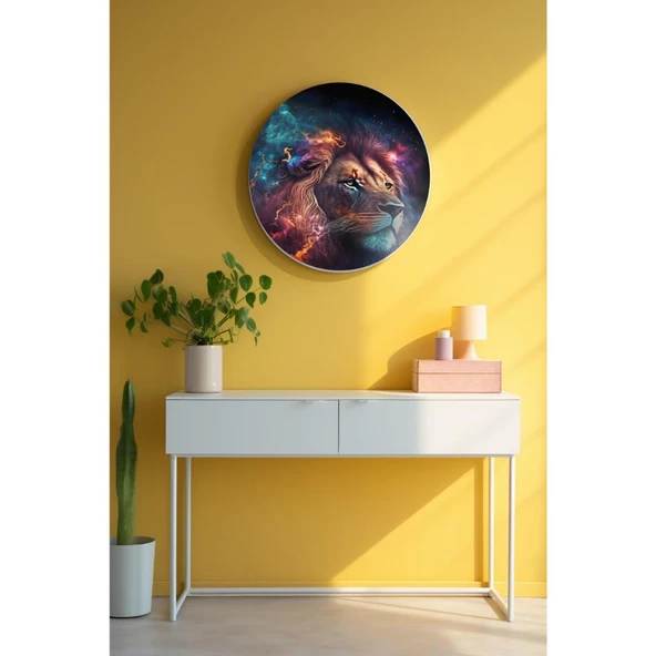 Yuvarlak Sanatsal, Dekoratif Baskı Dekoratif ve Modern Cam Tablo 171