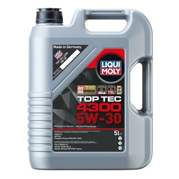 LIQUI MOLY Top Tec 4300 5W-30 5 Litre Motor Yağı