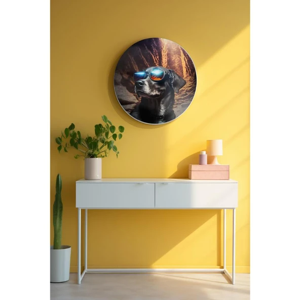 Yuvarlak Sanatsal, Dekoratif Baskı Dekoratif ve Modern Cam Tablo 180 ürün görseli