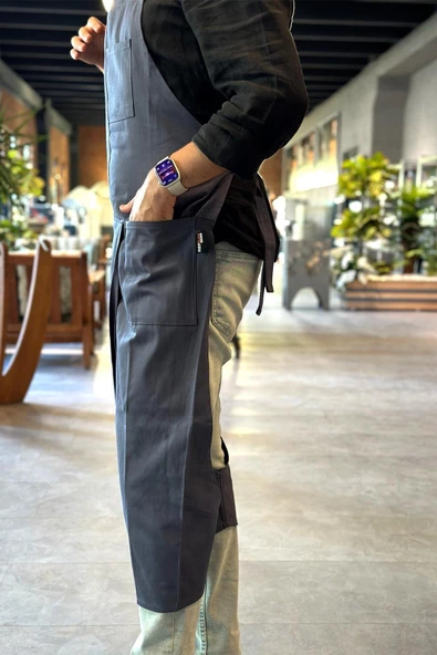 Refsan Giyilebilir Atölye Önlüğü - Antrasit - Resim 5