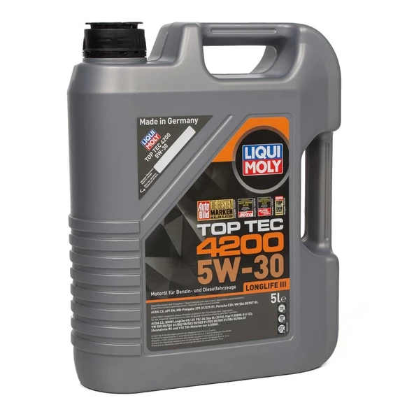 LIQUI MOLY 5W-30 Motor Yağı Tam Sentetik Top Tec 4200 5 Litre