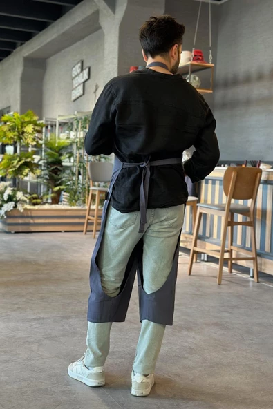 Refsan Giyilebilir Atölye Önlüğü - Antrasit - Resim 3