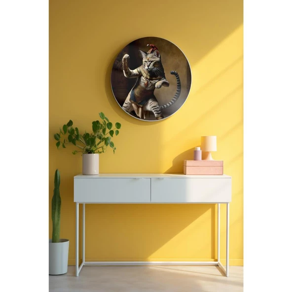 Yuvarlak Sanatsal, Dekoratif Baskı Dekoratif ve Modern Cam Tablo 176 ürün görseli