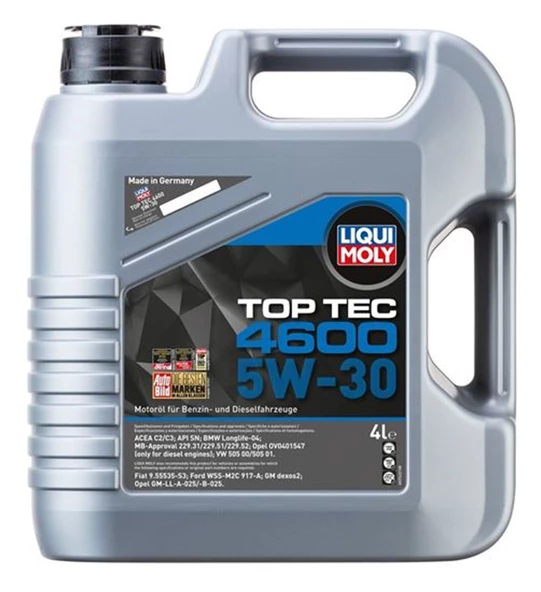 LIQUI MOLY Top Tec 4600 5W-30 Dexos2 4 Litre Motor Yağı