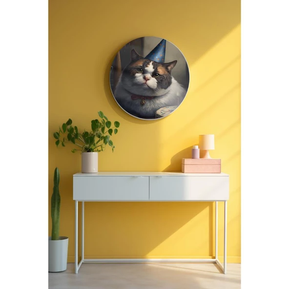 Yuvarlak Sanatsal, Dekoratif Baskı Dekoratif ve Modern Cam Tablo 179