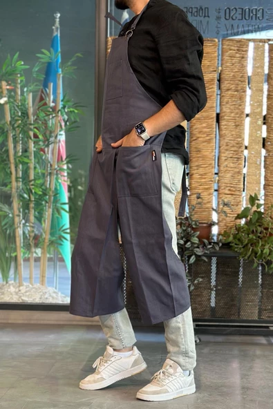 Refsan Giyilebilir Atölye Önlüğü - Antrasit - Resim 4