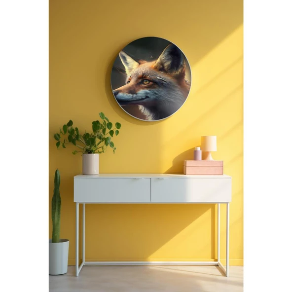 Yuvarlak Sanatsal, Dekoratif Baskı Dekoratif ve Modern Cam Tablo 226