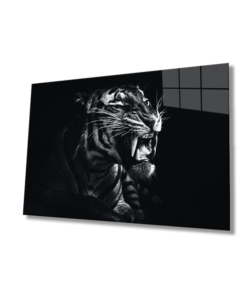 Kaplan Hayvan  Dekoratif ve Modern Cam Tablo ürün görseli