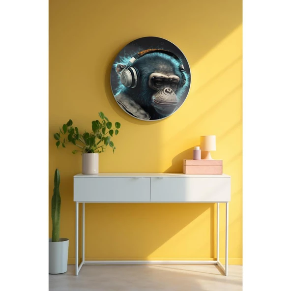 Yuvarlak Sanatsal, Dekoratif Baskı Dekoratif ve Modern Cam Tablo 234 ürün görseli