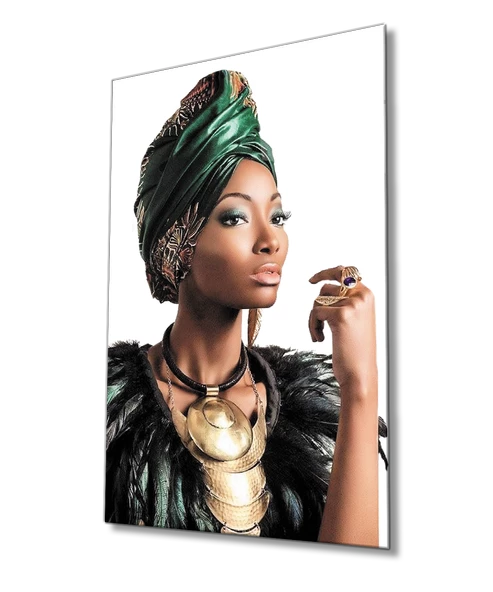 Kadınla Dekoratif ve Modern Cam Tablo ürün görseli