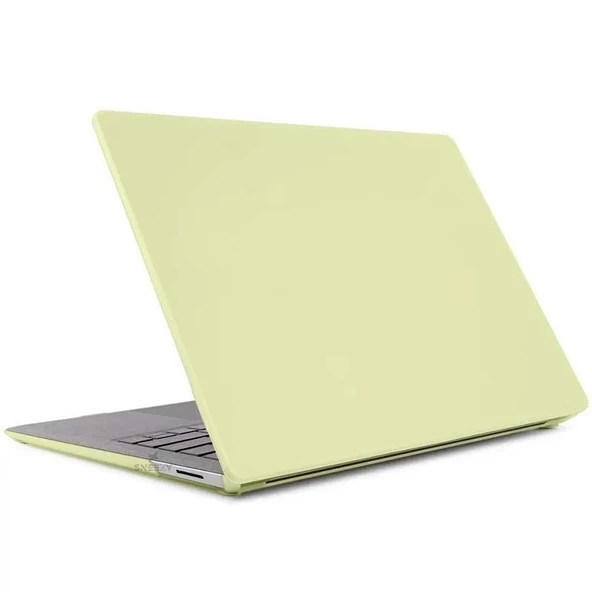 Sneezy Apple Macbook Pro M1 M2 Çip 13.3″ A2338 A2289 İle Uyumlu Kılıf Vanilla Shield Plastik Kapak  Sarı