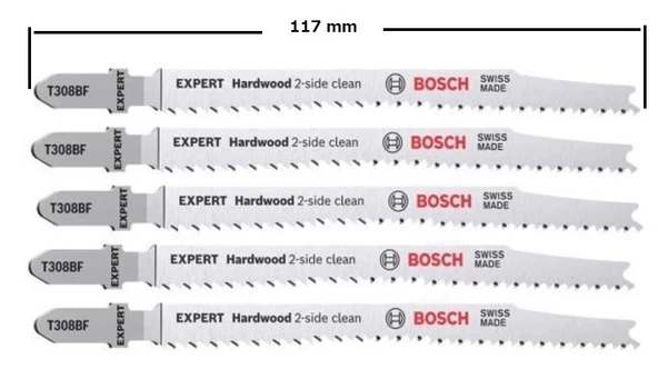 Bosch Dekupaj Testere Bıçağı Expert Ex Clean Hard W T308BF (5 Adet) - 2608900544 - 2