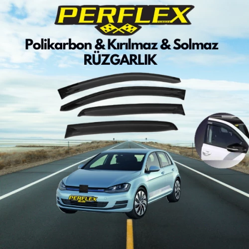 Periboia Perflex Polikarbon Kırılmaz Rüzgarlık V2 Düz VW GOLF 7 2012-2020