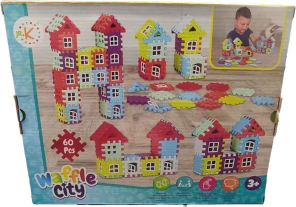 Özka Waffle City 60 Parça Eğlenceli Blok 2023