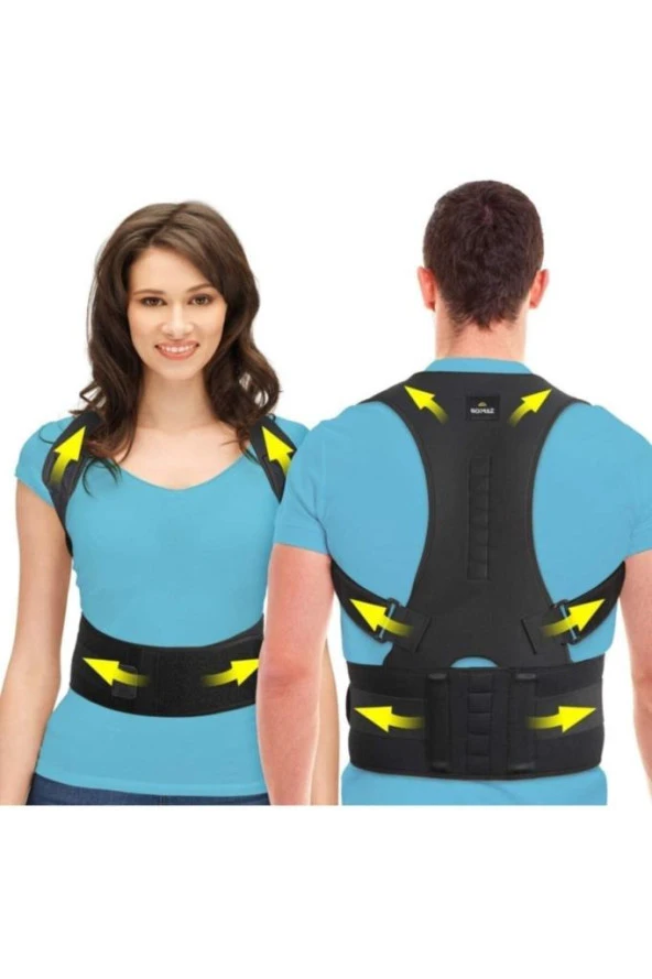 Manyetik Dik Durmak Için Ortopedik Kamburluk Önleyici Dik Duruş Bel Sırt Omuz Korsesi - Resim 4
