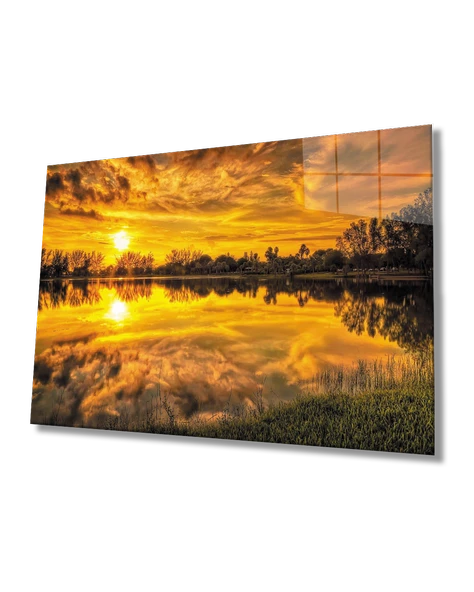 Gün BatımıTempered Dekoratif ve Modern Cam Tablo ürün görseli