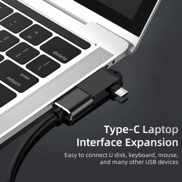 Type-C Micro Usb 2in1 USB 3.0 Dişi Mouse Flash OTG Adaptör - 5