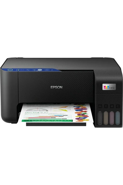 Epson EcoTank L3252 Wi-Fi + Tarayıcı + Fotokopi Renkli Çok Fonksiyonlu Tanklı Mürekkep Püskürtmeli Yazıcı