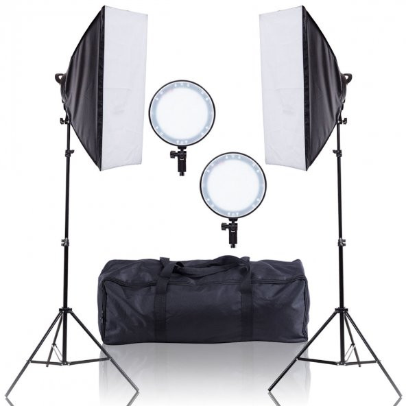 Deyatech 5500K LED Işık Softbox 50x70 Kit sürekli ışık video ışık - 3