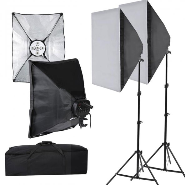 Deyatech Softbox 50x70cm 5 Duyulu 2.cm Light Stand  Youtuber Kit