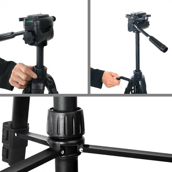 Nikon D3100 Fotoğraf Makinesi İçin 147cm Tripod + Set Çanta - 4