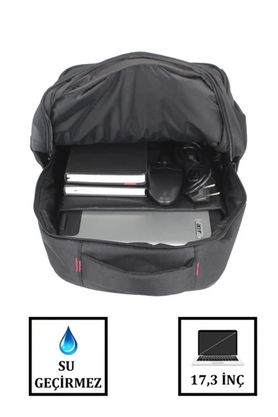 CASE CLUB 2114 Büyük Boy Laptop Sırt Çantası 17.3 inç Kılıf Hediyeli - 7