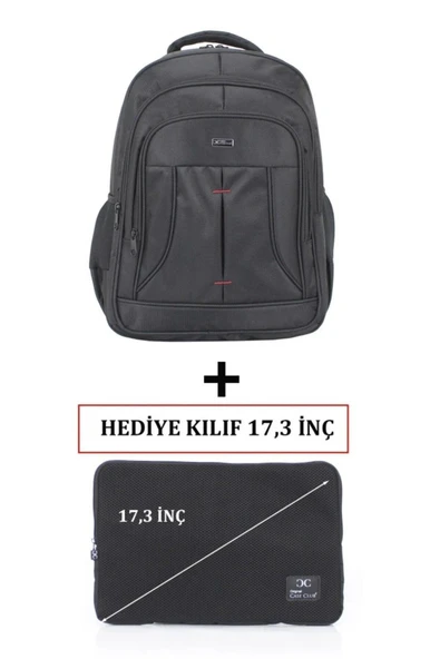 CASE CLUB 2114 Büyük Boy Laptop Sırt Çantası 17.3 inç Kılıf Hediyeli - 2