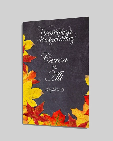 Düğün Nişan Hoşgeldiniz Dekoratif ve Modern Cam Tablo ürün görseli 1