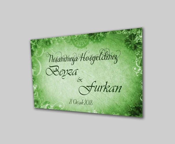 Düğün Nişan Hoşgeldiniz Dekoratif ve Modern Cam Tablo ürün görseli