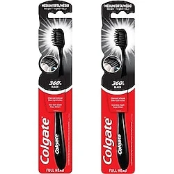 Colgate Diş Fırçası  360 Siyah Charcoal Orta 2 Adet ürün görseli