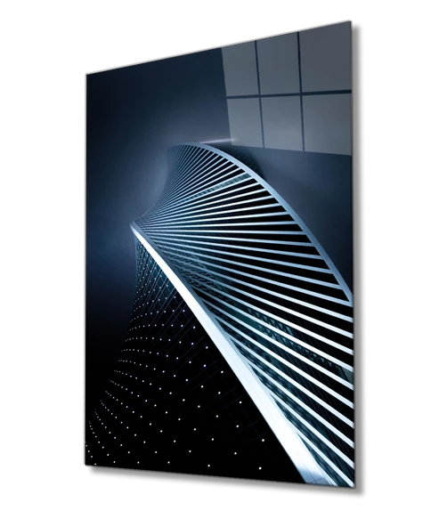 Geometrik Mimari Dekoratif ve Modern Cam Tablo