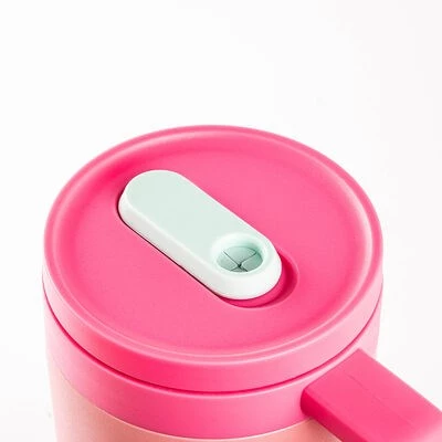 Tantitoni Pipetli Paslanmaz Çelik Termos Bardak 1.2lt Pembe - 4