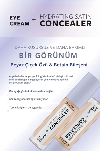 PASTEL EYE CREAM + HYDRATING SATIN CONCEALER 63 - 5