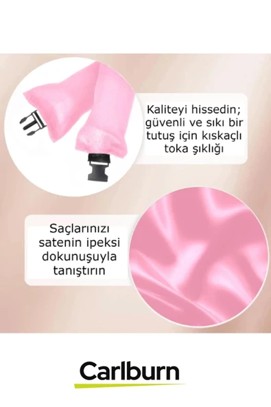 Özel Üretim Saçı Yıpratmaz Elektriklendirmez %100 Saf İpek Saten Bigudi Şekillendirme Sosis - 4