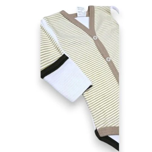 Önden Çıtçıtlı Erkek Bebek Çıtçıtlı Body Zıbın - 11