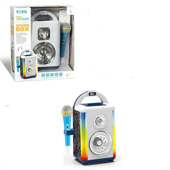 MİKROFONLU BLUETOOTLU KAREOKE SETİ IŞIKLI ÇOK FONKSİYONLU - 6