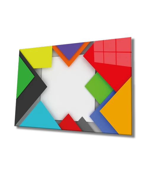 Geometrik Mimari Dekoratif ve Modern Cam Tablo ürün görseli