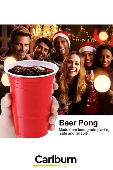 Özel Üretim Eğlenceli Özel Gün Beer Pong Renkli Büyük 12 Karton Bira Kupası 12 Toplu Oyun Bardağı - 2